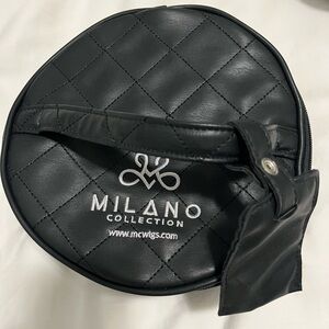 Milano Collection Premium Wig Travel Box or Makeup Case Compact & Durable Black